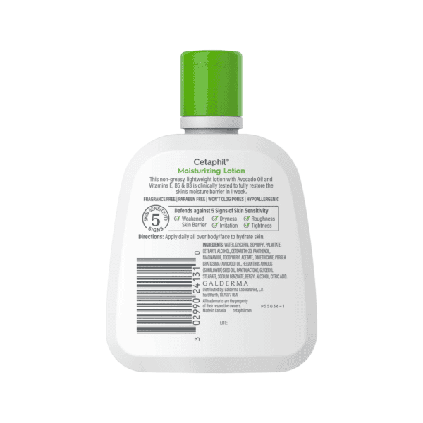 Cetaphil Hydrating Moisturizing lotion bottle back