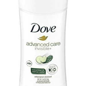 Stick of Dove cucumber cactus water deodorant.