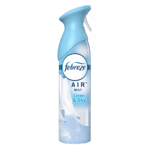 Bottle of Febreze linen and sky scent