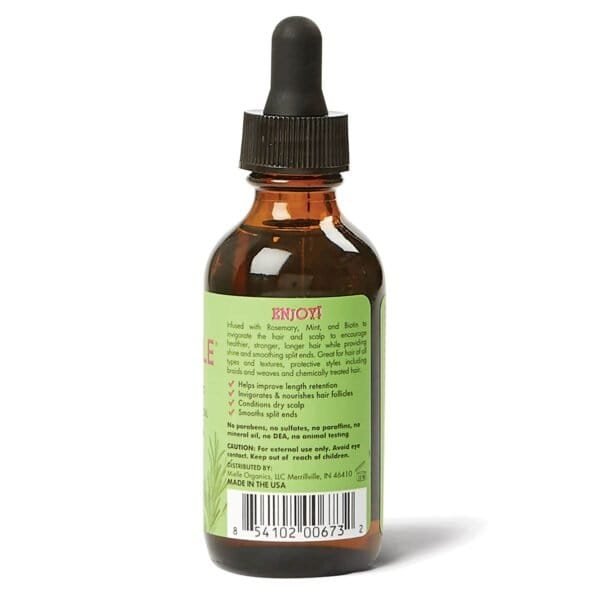 Back of mielle bottle.