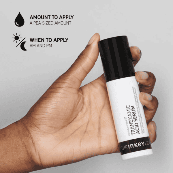 The inkey list tranexamic acid serum application.