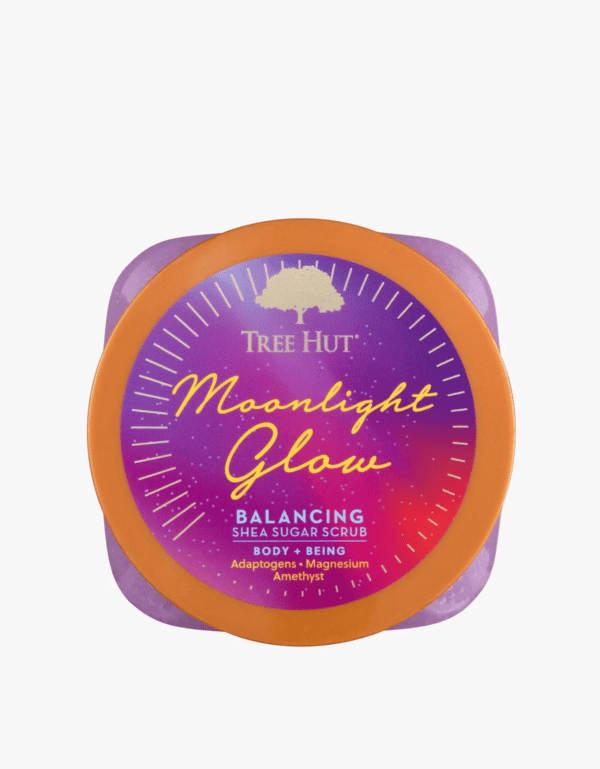 Top of a tub of tree hut moonlight glow shea sugar scrub.