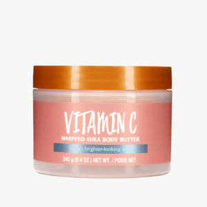 A tub of tree hut vitamin C whipped shea body butter.
