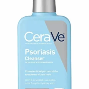 Bottle of cerave psoriasis cleanser, 237ml.