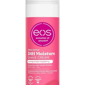 Bottle of EOS pomegranate raspberry scented shave cream, 207ml.