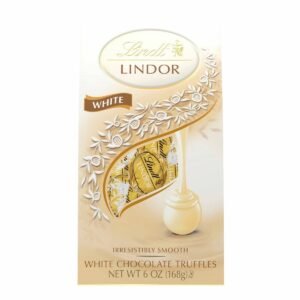 Bag of lindt lindor white chocolate truffles, 168g.