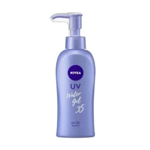 Pump bottle of nivea uv water gel spf 35 pa, 140g.