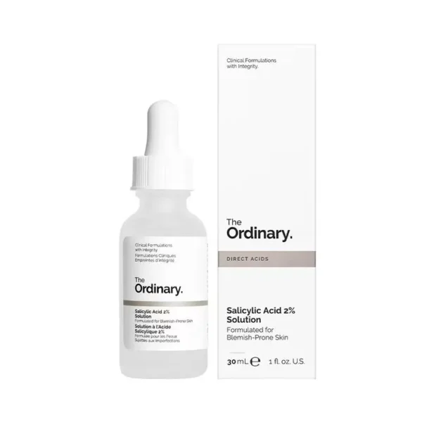 Bottle of the ordinary salicylic acid 2 percent solution, 30ml.